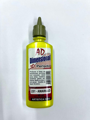 Pintura Dimensional Ad 3d Colores Perlados 40ml 