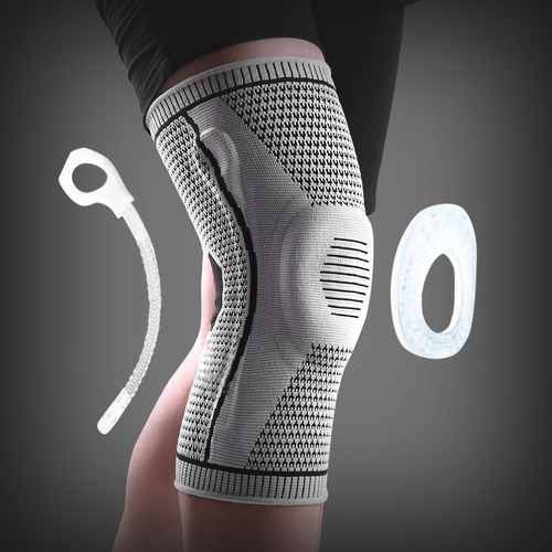 Rodilla Roja De Silicona Transpirable Para Deportes De Compr