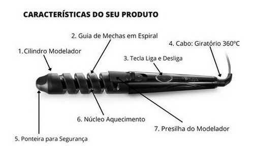 Imagem 6 de 7 de Modelador De Cachos, Espiral Ceramic Baby Liss Pro Bivolt