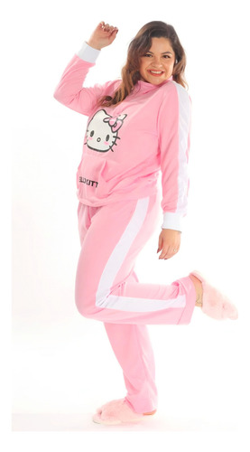 Pijama Mujer Hello Kitty Sudadera Y Pantalon Pants Ligero