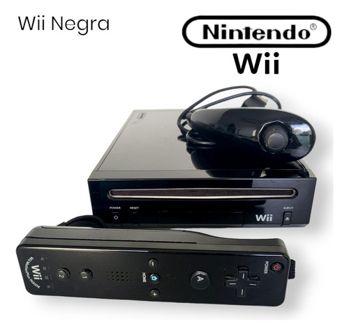 Wii Negra Completa Excelente Estado!