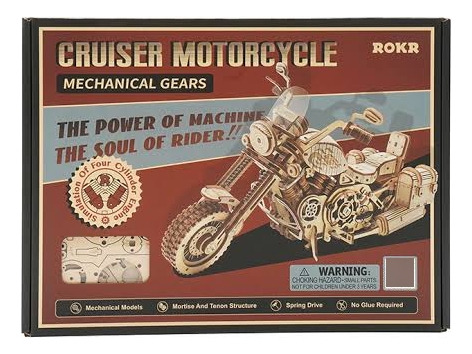 Motocicleta Rompecabezas De Madera 3d Marca Rokr