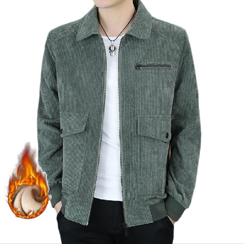 Chaqueta Moda Térmicos Acolchada De Pana Para Hombre