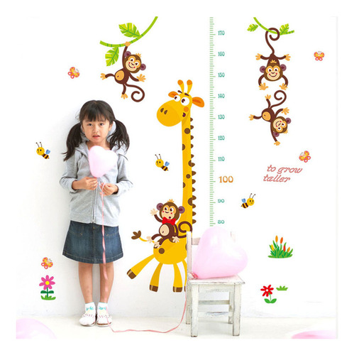 - A Pegatinas De Pared For Medir La Altura De Un Mono Jirafa
