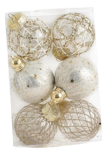 6 Bolas De Navidad Para Colgar En El De Navidad, 6 Cm, Para