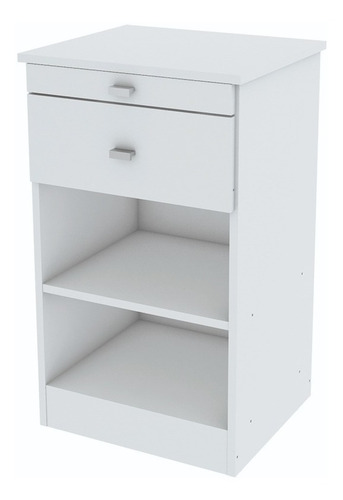 Imagen 2 de 6 de Mesa De Luz Desayunador Dormitorio 1 Cajon Blanca En Cuotas