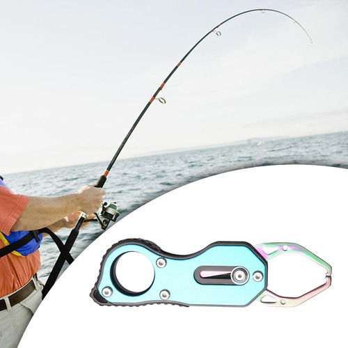 Clip Agarrador De Peces Con Cordón De Pesca, Equipo De Azul