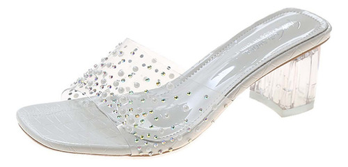 Zt Slipper Casuales De Verano Mujer, Tacón Alto Grueso