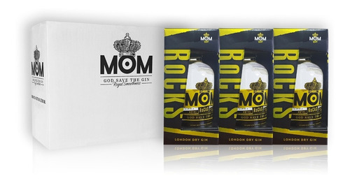 Mom Royal Rocks Purity Gin London Dry Kit X3 700ml C/estuche