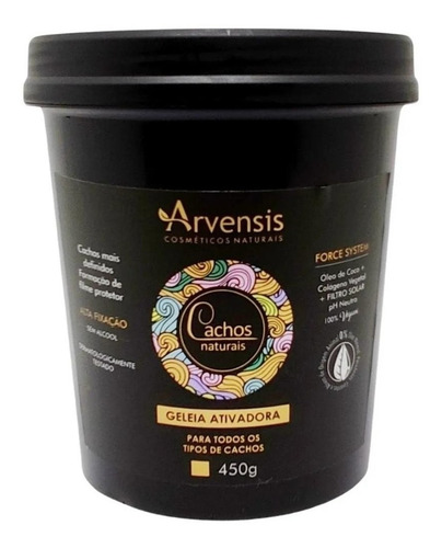 Kit Arvensis Cachos Ondulado Ativador 500ml Geleia Alta 450g