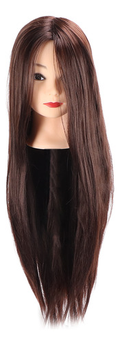 Manequim De Cabeça Para Modelar O Cabelo, Marrom Escuro, Prá