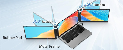 Extensor De Tela Triplo Portátil De 14 Para Laptop