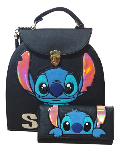 Mochila 2 En 1 Con Cartera Modelo Stitch 