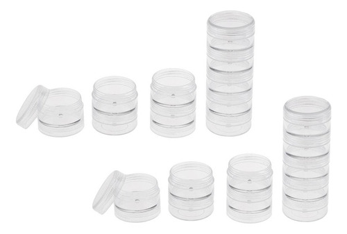 4x Caja De Cristal For Joyería Pequeña Pastilla Tapón De