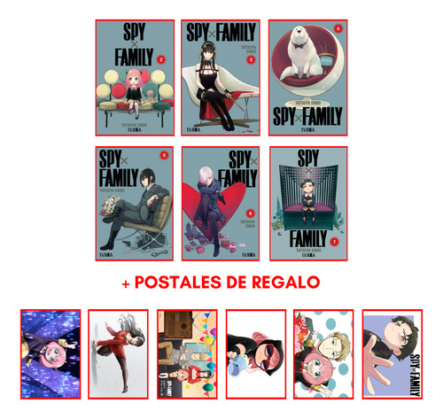 Combo Spyxfamily 2 A 7 - Postales De Regalo - Manga - Ivrea