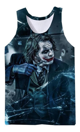 Camisa Sin Mangas Con Estampado 3d De Joker Clown