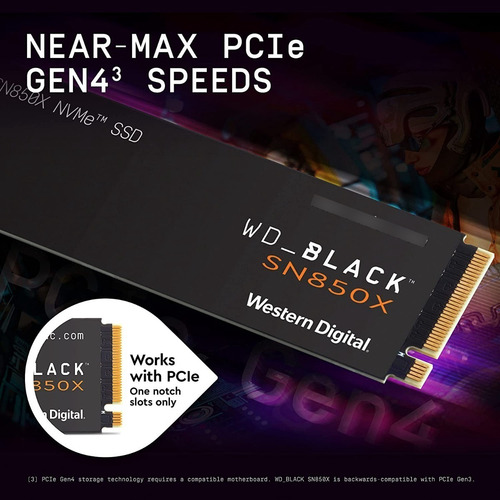 Disco Sólido Ssd Interno Western Digital Wd Black Sn850x 1tb