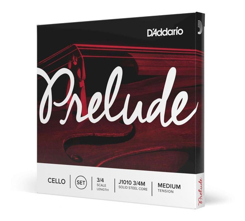 Juego de cuerdas para violonchelo 3/4 D'Addario Prelude J1010 3/4M