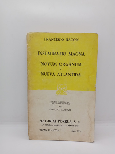 Francis Bacon - Instauratio Magna - Novum Organum 