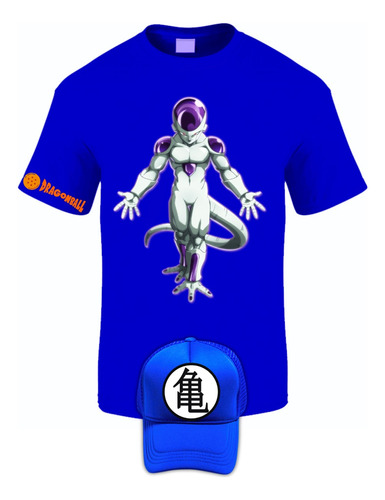 Camiseta Manga Corta Freezer Dragon Ball Z Obsequio Gorra 