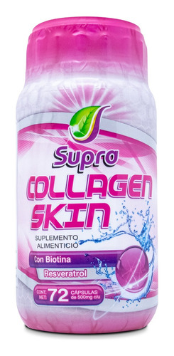 Supra Collagen Skin Colageno Resveratrol Biotina Vitamina C Sabor Sin Sabor