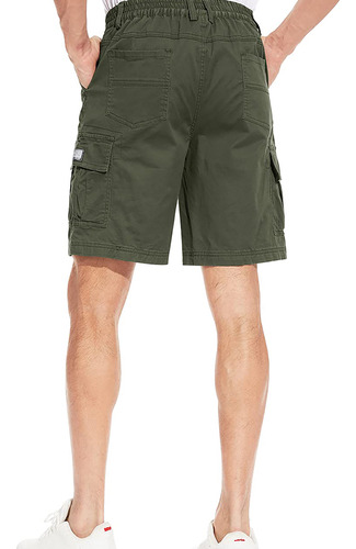 Pantalones Cortos Planos Cavva Para Hombre, Cintura Elástica