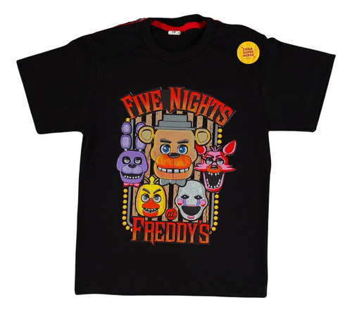 Remera De Five Nights At Freddy´s,brilla En La Oscuridad.