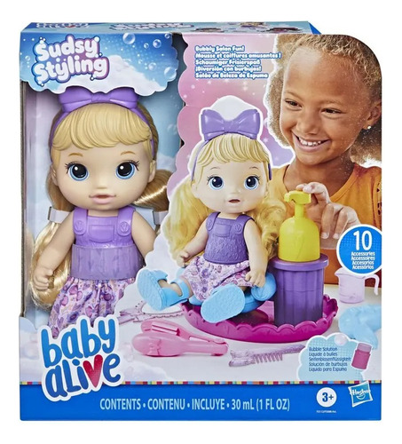 Muñeca Baby Alive Susdy Con Burbujas - Rubia / Diverti