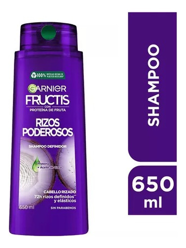 Shampoo Definidor 2 En 1  Garnier Fructis Rizos Poderosos