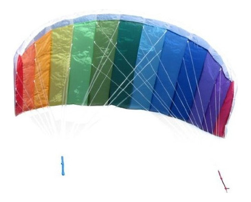 En El Breeze Rainbow 62 Inch Sport Kite Dual Line Stunt Para