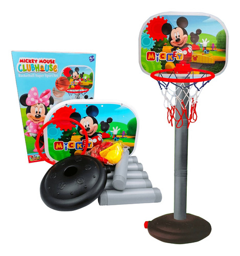 Juego Infantil Baloncesto Mickey Balón Tablero Aro Niños