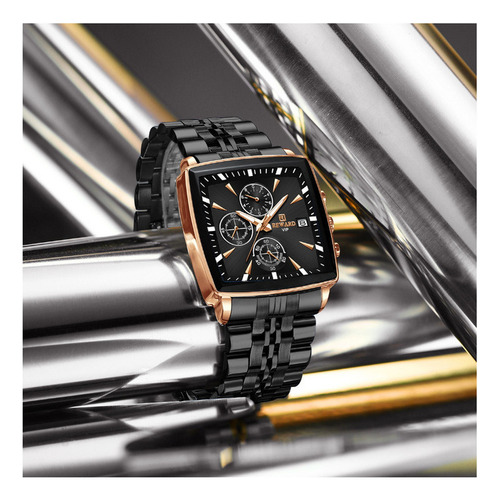 Reloj De Cuarzo Reward Cuadrado Con Cronógrafo