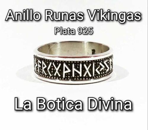 Anillo Runas Vikingas En Plata 925