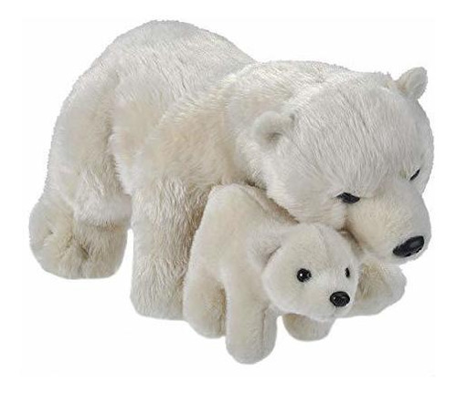 Peluche Oso Polar Mamá Y Bebé