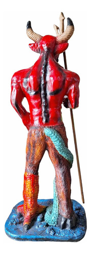 Diablo Rojo Pata De Pollo Y Cabra - 1m, Escultura Atrayente
