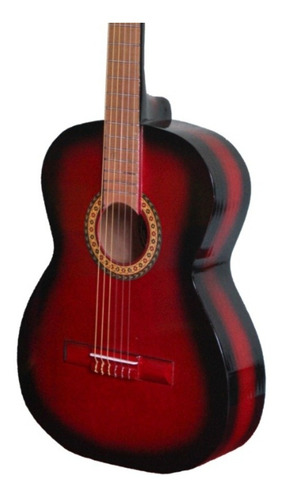 Guitarra clásica La Purepecha Acústica clásica para diestros roja sombra brillante