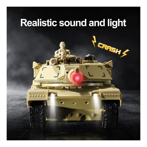 Tanque De Control Remoto, Us Mia2 Abrams Army Tank Toy, 1:28