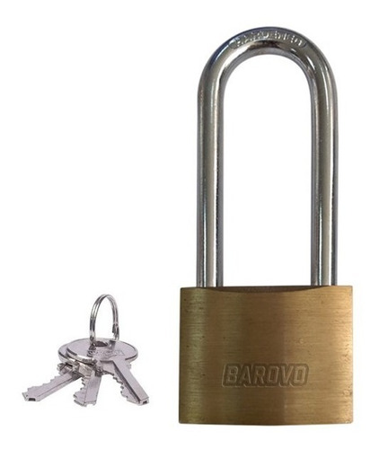 Candado Arco Largo 57 Mm Bronce 3 Llaves Lockers Viajes Segu