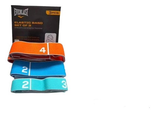 Kit Set Bandas Elásticas Everlast X 3 Entrenamiento