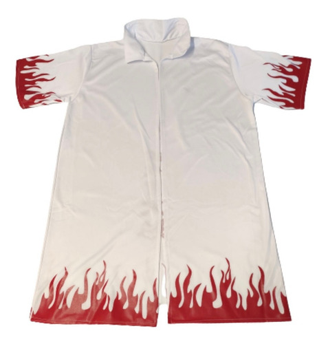 Imagen 10 de 10 de Naruto Cosplay Bata Minato Hokage + Banda + Kunais + Collar