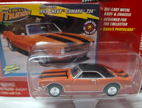 Johnny Lightning 1:64 Chevy Thunder 1968 Chevy Camaro Z28 Naranja Oscuro (Usado)