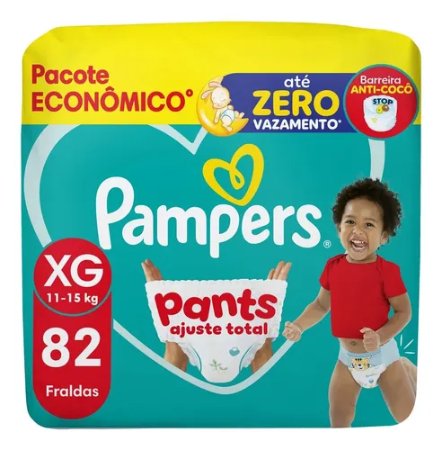 Fralda Pampers Pants Ajuste Total Xg 82 Unidades