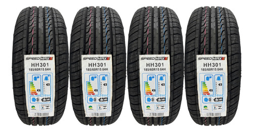 Kit 04 Pneus 185/60r15 Speedmax 84h Hh301 Onix Agile +brinde