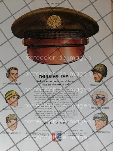 Cartel Vintage Reclutamiento Militar De U.s.a. 1950