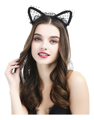 Diadema De Halloween Con Orejas De Gato, Accesorio Para Fies