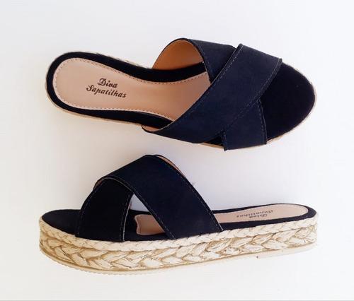 Imagem 4 de 6 de Kit 2 Pares Sandália Rasteira Feminina Rasteirinha Flat Tira