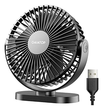 Ventilador De Escritorio Usb Gaiatop, Potente Ventilador Por
