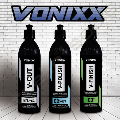 Vonixx | Kit / Combo Pulido Pulimento | 3 Pasos / Paso 1 2 3