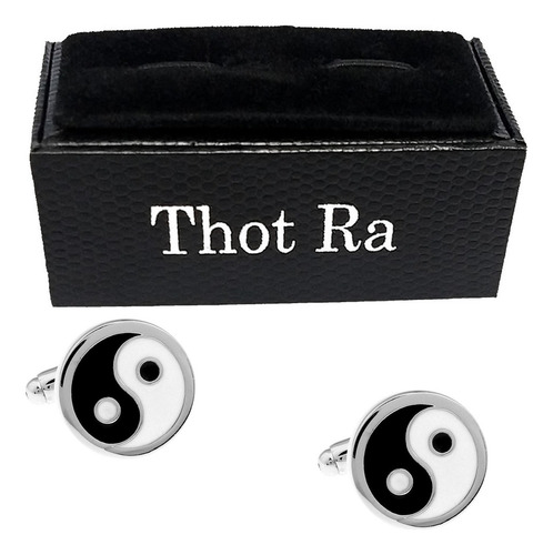 Mancuernillas Thot Ra Simbolo Ying Yang Gemelos Camisa N-677 Color Plateado
