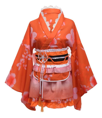 Japanese Yukata Kimono Costume Anime Cosplay Women Girls